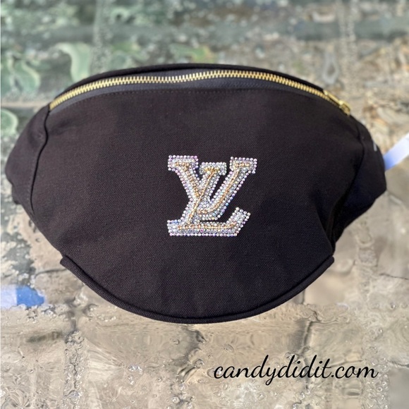 NWT Beautiful Candy Did It! Handmade Black & Crystal Bum Bag / Fanny Pack - Picture 4 of 10